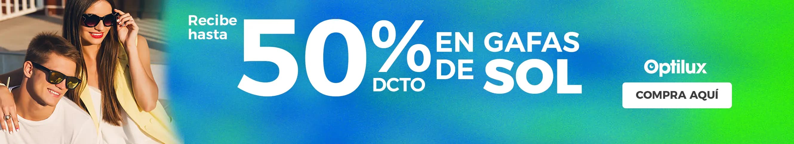 Promoción gafas de sol - Hasta 50% de descuento en Optilux Valledupar